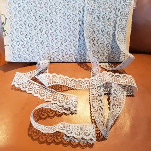 Chantilly Lace Trim - 1" x 5 yards - Cornflower Blue